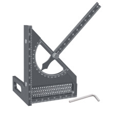 Aluminum Alloy Carpentry Protractor 180 Degree Adjustable Angles Tool For Accuracy Woodworking And Construction Projects