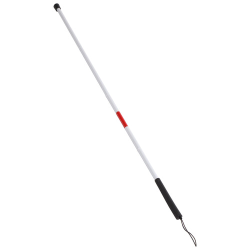 Lightweight Aluminum Folding Blind Cane with Reflective Markings, White