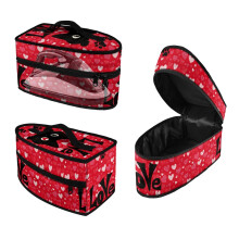 Cat Paw Print Heart Dustproof Travel Home Iron Organizer 11.8x6.69x5.5 Inches Lightweight Iron Accessories Universal for Most Iron, Case Only