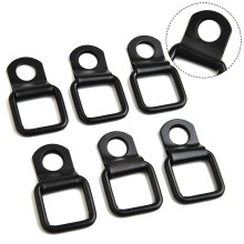 6 piezas de ganchos de anclaje de punto de fijación resistentes de color negro con argolla de amarre y argolla en D.