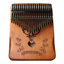 Kalimba 21 Keys Thumb Piano Portable Mbira Finger Piano Gift (Forest Deer) Musical Instruments Supplies (Forest Deer)