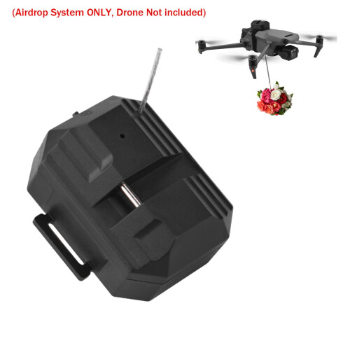 Compatible Drone Thrower, Remote-Controlled Bait Dropper, Compact & Lightweight, ABS Material, Black for DJI Mini 3 Pro
