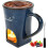 Chocolate fondue mug with fork and candle warmer set 1
