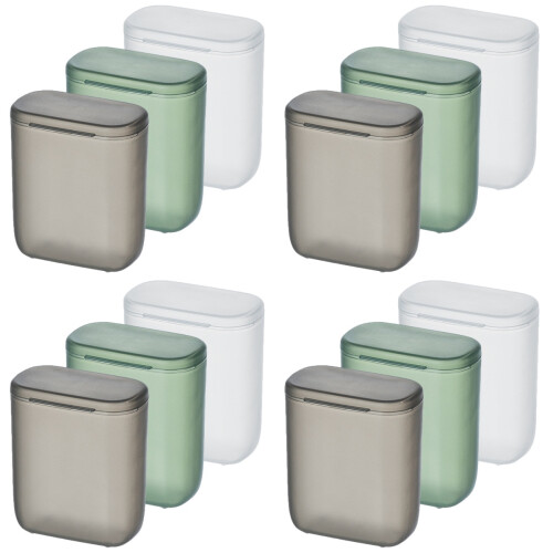 12Pcs Small Plastic Boxes with Lids PP Durable Storage Containers