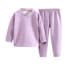 Thermal Underwear for Kids Boys Toddler Warm Thermal Set Lined Long Joh?s Base Layer Girls Winter Flannel Light Purple 150