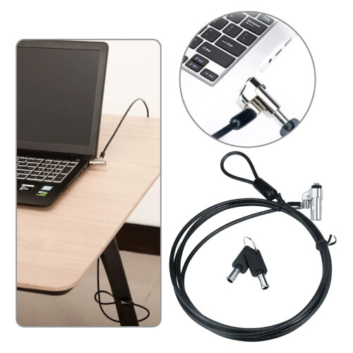 PC Laptop Cable Lock & Security Computer Lock Metal Locks for 6x2.5mm Computer 1