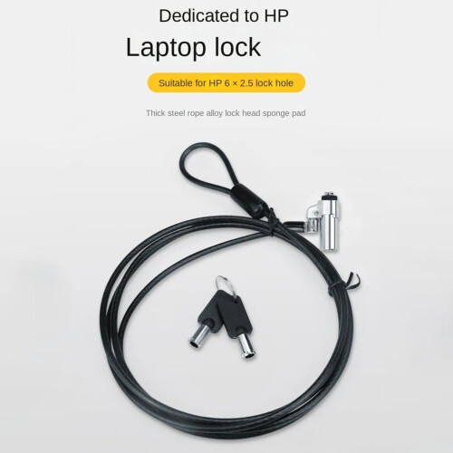 PC Laptop Cable Lock & Security Computer Lock Metal Locks for 6x2.5mm Computer 2