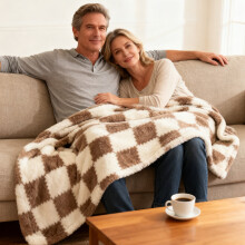 Karymi Fleece Winter Blanket 47.24x78.74 in Blue Pink