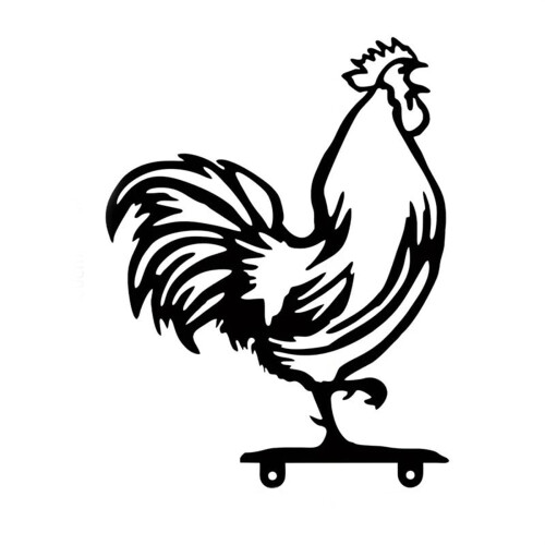Metal Rooster Mailbox Topper 9.84x7.48 Inches