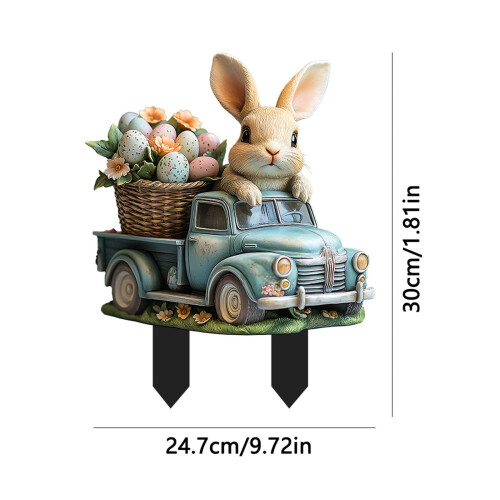 Easter Rabbit Garden Stake Acrylic12inch1piece 2