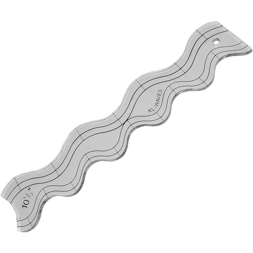 Wave Quilting Ruler and Template Wavy Edge Ruler for Sewing