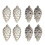 Christmas Tree Ornaments Beige Plastic 3.5in 8-Pack 1