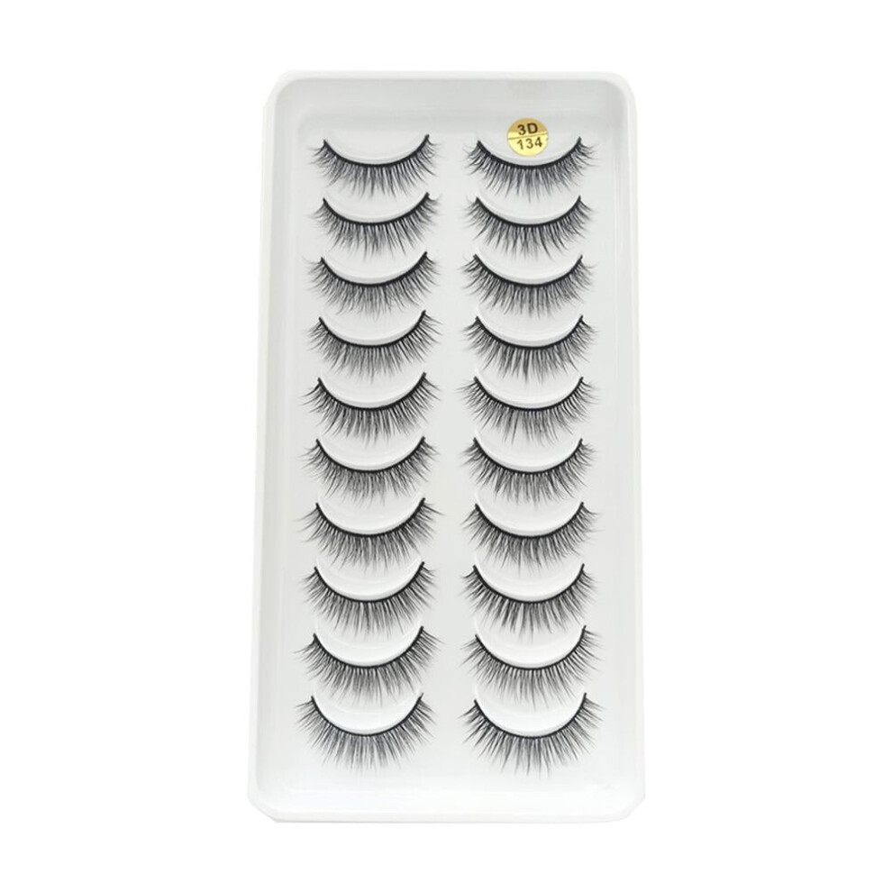 10Pairs False Eyelashes 3D Fluffy Eyelash Extensions Wispy Eyelashes New J8 C0S2