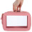 Sac Cosmétique Rose Clair En PU Grande Ouverture 3