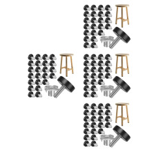 96Pcs Screw on Adjustable Furniture Feet Levelers Carbon Steel Black