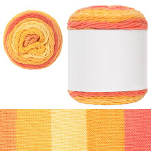 Cotton Yarn Crochet Colorful Cotton DIY Yarn Hand Knit Blanket Fancy Acrylic Yarn Handcrafts Crocheting Variegated Thread 100g/Roll Type 19
