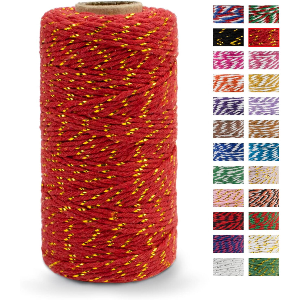 328Ft Cotton Twine Rope For Baking, Crafts, Diy Wedding & Christmas Wrapping Â Durable Packing String 9357860232357