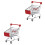 2Pièces Chariot Jouet Rouge Mini Rangement Table Enfants 3