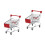 2Pièces Chariot Jouet Rouge Mini Rangement Table Enfants 4