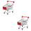 2Pièces Chariot Jouet Rouge Mini Rangement Table Enfants 6