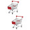 2Pièces Chariot Jouet Rouge Mini Rangement Table Enfants 7