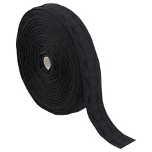 21.8 Yards Black Pleat Craft Tape 1.1 Inch Wide Polyester Curtain Pleating Tape for Home Decor Valances DIY Craft