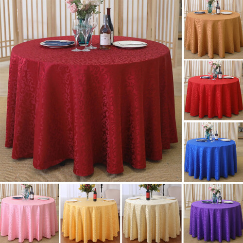 Tablecloth Tablecloth Tear Resistant No Fading Polyester Washable Round Tablecloth for Kitchen 1