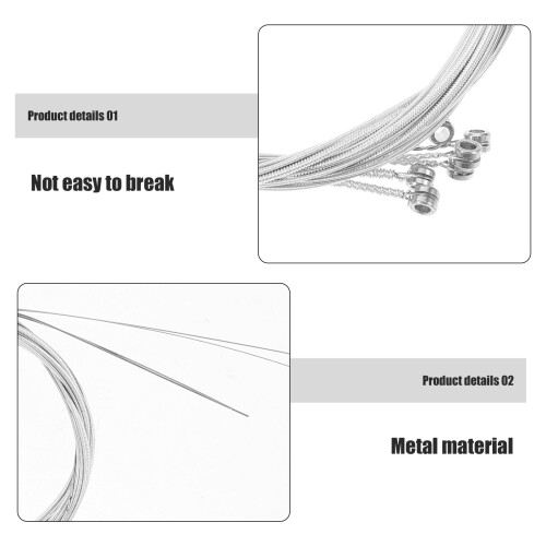 Acoustic Guitar Strings Silverplated 6Pcs 2