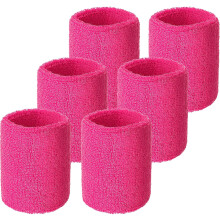 6 Pcs Wrist Sweatbands Sports Wristbands for Competitions Absorbent Sweatbands for Basketball Tennis Football Running Working