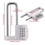 Cabinet Lock,Combination Padlock,U Shaped Padlock,Stainless Steel Gym Locker Lock Code Long Adjustable Shackle Lock (Silver) 2
