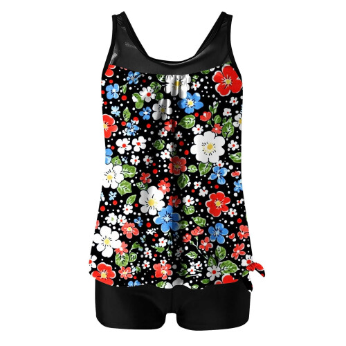 Dames tankini set, hoog model badpak met ingebouwde 1
