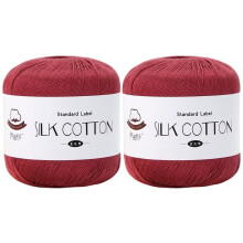 Cotton Yarn for Crocheting & Knitting – Solid Color, Thin, Lightweight, 50g/Roll, Soft Fine Yarn for Clothes, Blankets – Compatible with Type 27