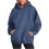 Women's Oversized Solid Hoodie with Kangaroo Pocket, Drop Shoulder Pullover – Compatible with Y2K Style 1