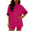Damen-Freizeit-Set aus Kurzarmtop und Shorts, einfarbig 3
