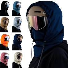 Capuche doublée en polaire imperméable, adaptée à diverses occasions telles que le ski, le snowboard en hiver, le cyclisme, etc., unisexe.