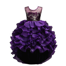 Vestido morado de tul con lentejuelas y brillo para niñas – Ideal para eventos formales de primavera/verano, fiestas, Navidad o como atuendo de