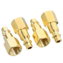 Air Compressor Quick Connect Fittings Push-to-Connect 4 pcs
