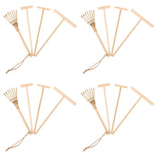 16Pièces Accessoires Zen En Bambou Beige Pour Relaxation Et Décoration