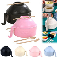 Ensemble de bols à ramen compatibles micro-ondes 2026 avec baguettes, cuillère, fourchette et poignée – Lavable au lave-vaisselle, pour la