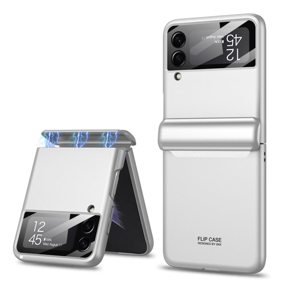 Tech Circle Ultra Slim Anti-Drop Case For Compatible With Samsung Galaxy Z Flip 4, Wear-Resistant Hinge Protection, Silver 9401284746843