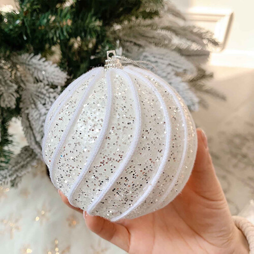 Christmas Tree Decoration Pendant White Shatterproof 5.5