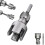 1/2" & 3/4" PVC Pipe Threading Tool for Internal/External Threads, Compatible with Electric Drills 1