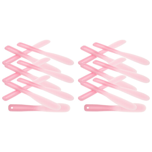 40Pcs Makeup Spatula Tools Pink Silicone for Lotion and Creams 1