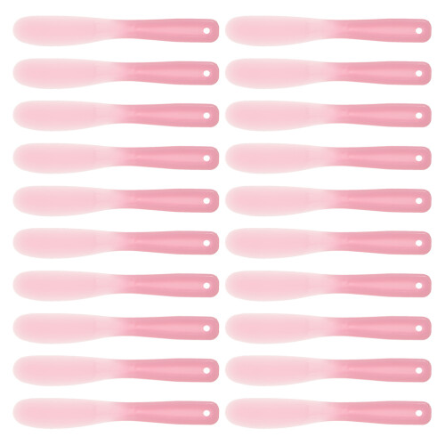 40Pcs Makeup Spatula Tools Pink Silicone for Lotion and Creams 2