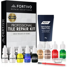 Porcelain Repair Kit for Tile, Stone, Marble, Tub, Shower, Ceramic Floor & Granite – Crack/Chip Filler & Refinishing Kit