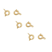 Gold Filled Spring Ring Clasps for Jewelry Making 3 Pairs