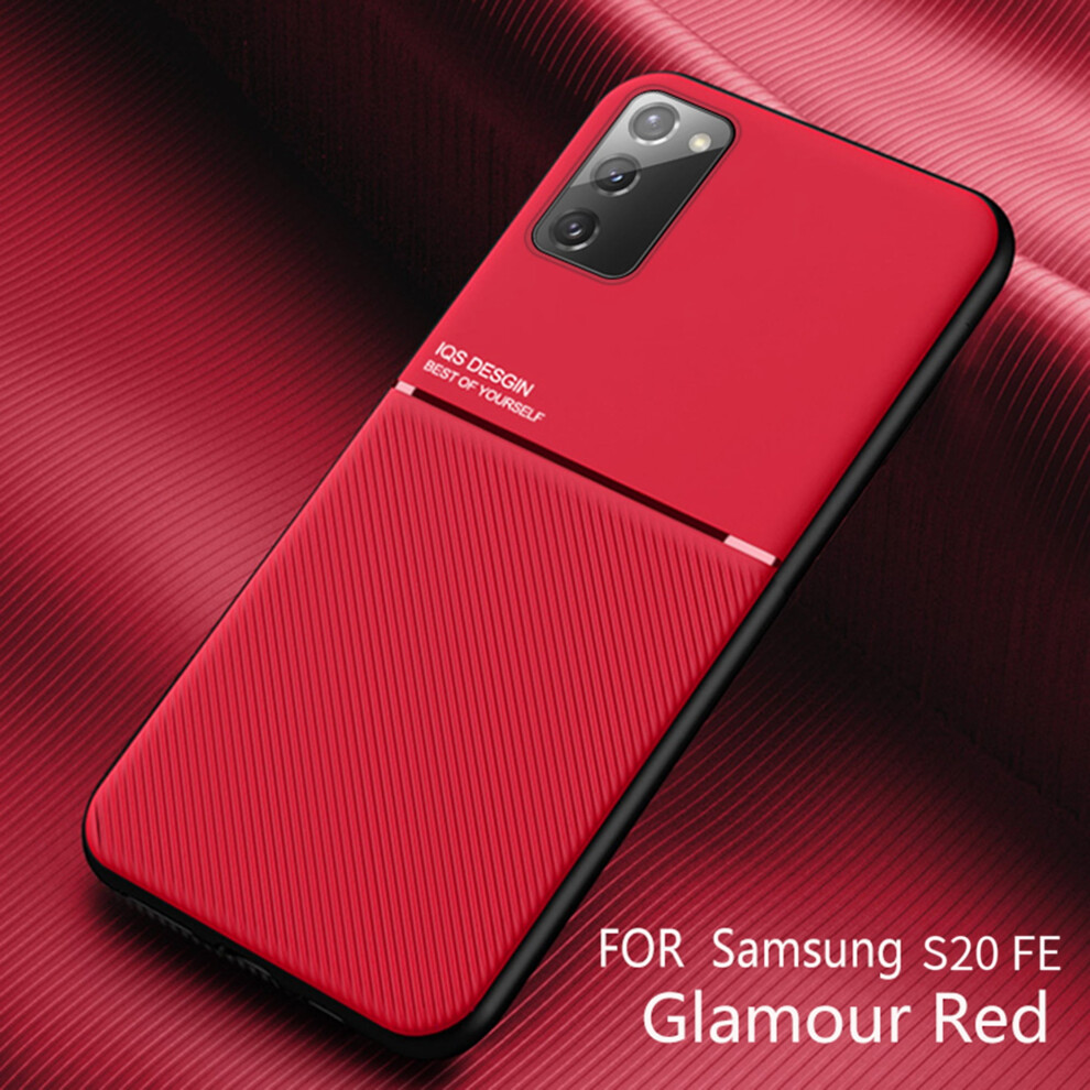 Case For Compatible With Samsung Galaxy S20 Fe (6.5"), Ultra Slim Shockproof Tpu Silicone Hybrid Cover, Red 9401284747574