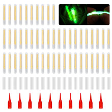 50Pcs Fishing Glows Bright Green Fluorescent Light Rod Tip Glows Night Fishing Light Fishing Supply