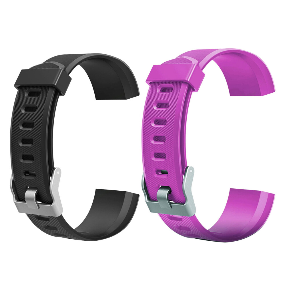 Watch Bands - 2 Pcs Replacement Wristbands Sport Strap For Id115plus Hr 9341593638869