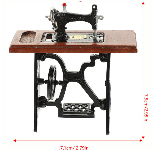 2Pcs Mini Sewing Machine Model For Tiny House Accessory 1